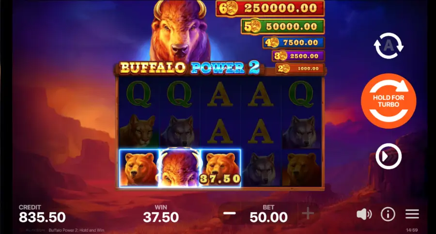 Buffalo Power 2 bonus symbols triggering feature Buffalo Power 2 bonus symbols triggering feature